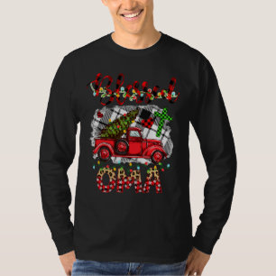 Gesegnet, als Omi Weihnachts-Roter Lkw genannt zu T-Shirt
