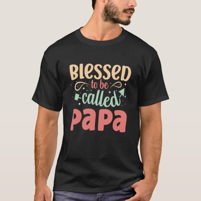 Gesegnet, als Papa Niedlich Segen Sprichwort Swe g T-Shirt (Vorderseite)
