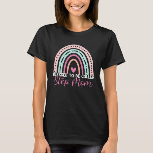 Gesegnet als Step Mama Regenbogen Mama Oma genannt T-Shirt