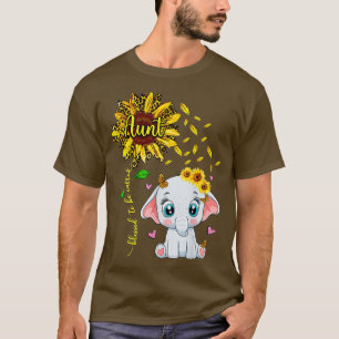 Gesegnet als Tante Sonnenblume Elefant T-Shirt