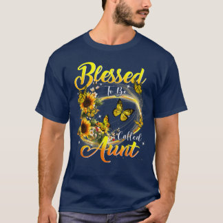 Gesegnet als Tante Sonnenblumen Liebhaber Funny T-Shirt