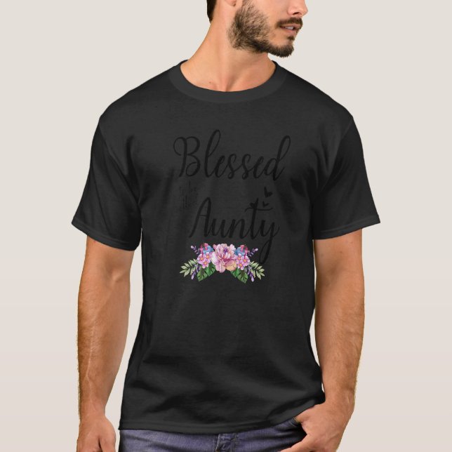 Gesegnet, als unty floral Aunty Mütter Da T-Shirt (Vorderseite)