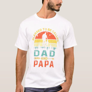 Gesegnet, als Vater und Papa Vintage Väter bezeich T-Shirt