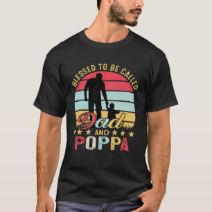 Gesegnet, als Vater und Poppa Vintagen Väter bezei T-Shirt