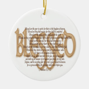 Gesegnet - Beatitudes Keramik Ornament