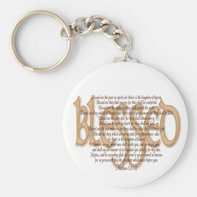 Gesegnet - Beatitudes Schlüsselanhänger (Vorne)