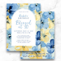 Gesegnet bei 30 Faith Birthday Milestone Floral