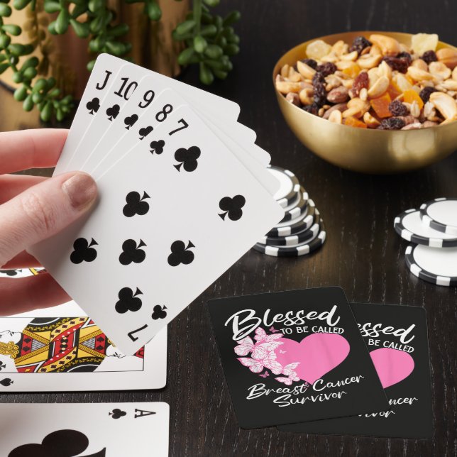 Gesegnet, Brustkrebsüberlebender genannt zu werden Spielkarten (In Situ)
