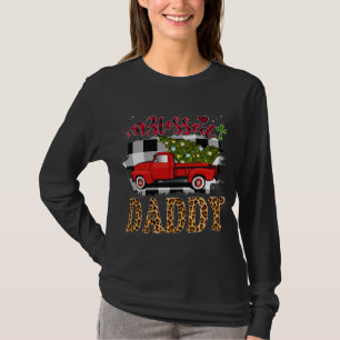 Gesegnet Daddy Red Truck Karierten Weihnachtsbaum T-Shirt