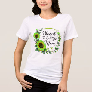 Gesegnet, dich Mama nennen zu dürfen Tri-Blend Shirt