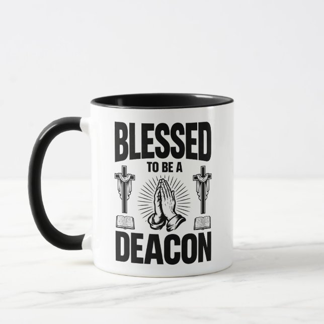 Gesegnet, ein Diakon zu sein - Inspirierendes Gebe Tasse (Links)