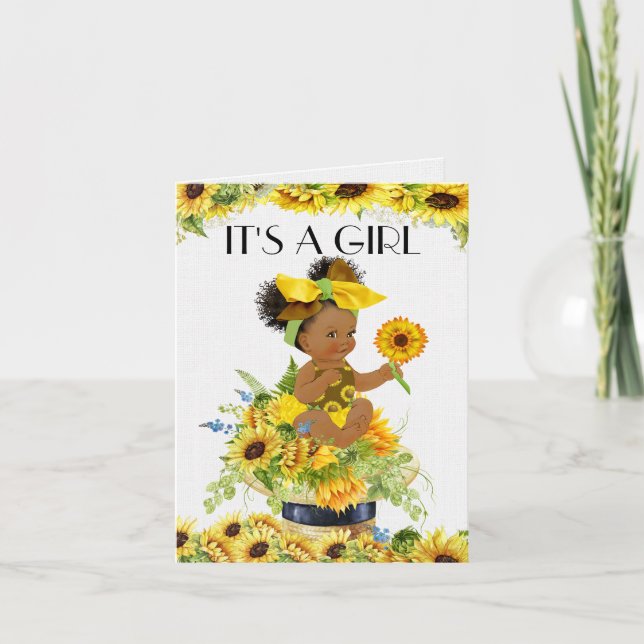 Gesegnet, es ist eine Mädchenankündigung Einladung (Vorderseite)