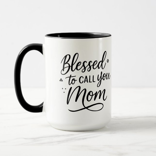 Gesegnet, euch Mama zu nennen - Geschenk für Mama Tasse (Links)