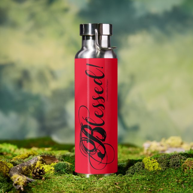 Gesegnet! Flasche (rot/silber) (Außenbereich)