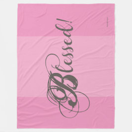 Gesegnet! Fleece Blanket (rosa)