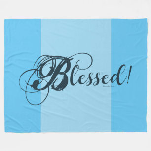 Gesegnet! Fleece-Decke (Blau) Fleecedecke