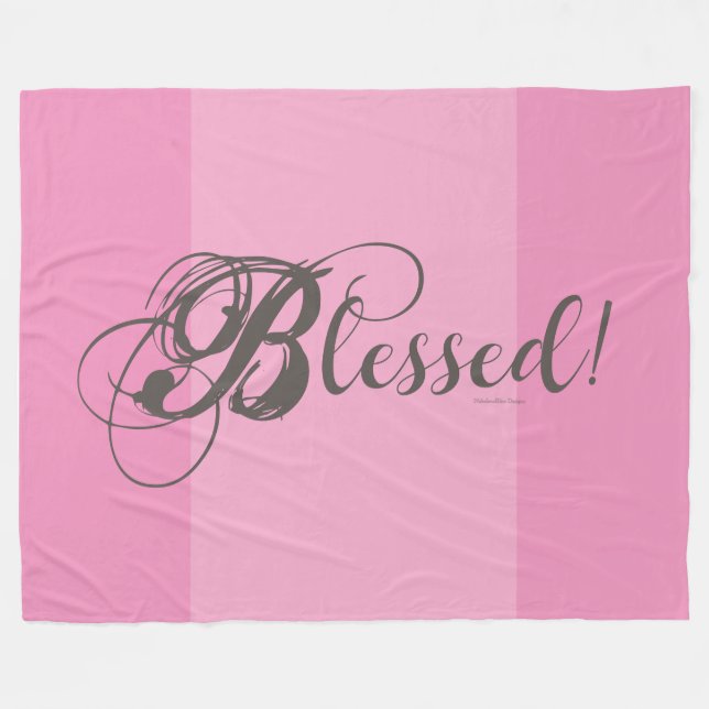 Gesegnet! Fleece-Decke (Pink) Fleecedecke (Vorderseite (Horizontal))
