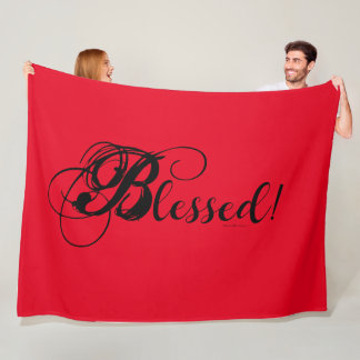 Gesegnet! Fleece-Decke (Rot) Fleecedecke