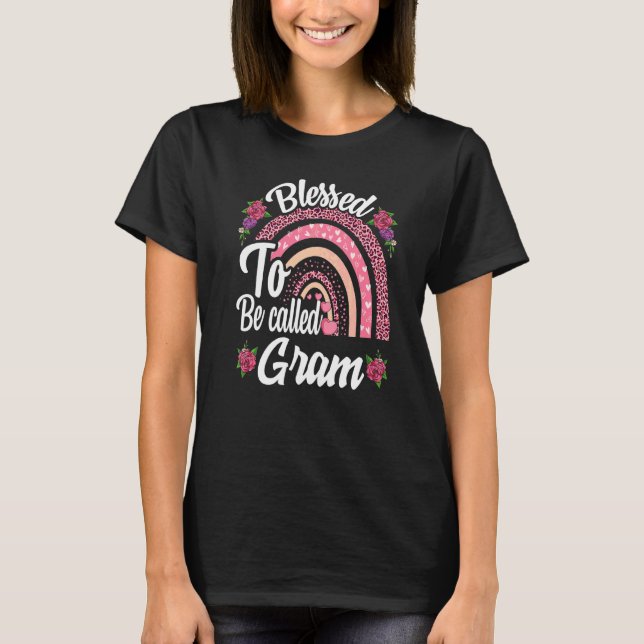 Gesegnet für Mütter als Niedlicher Regenbogen T-Shirt (Vorderseite)