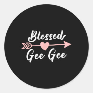 Gesegnet Gee Arrow Herzstück Liebe Niedlich Funny Runder Aufkleber