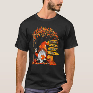 Gesegnet, genannt Gnome Herbst Herbst Danke T-Shirt