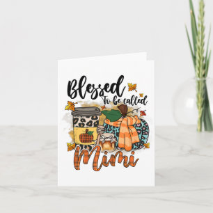 Gesegnet, genannt Mimi Fall Pumpkin Thanksgivin Karte