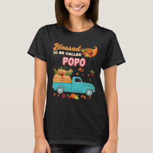Gesegnet, genannt Popo Pumpkin Truck Thanksgivi T-Shirt