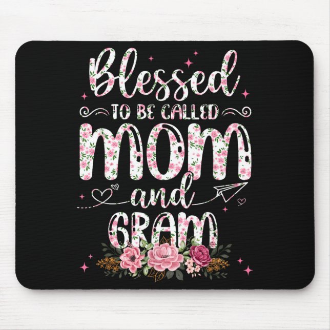 Gesegnet, Gram-Blumenliebhaber Mütter genannt zu w Mousepad (Vorne)