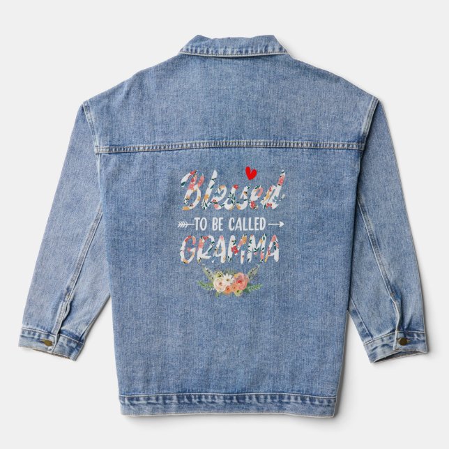 Gesegnet, Gramma Funny Gramma Mutter genannt zu we Jeansjacke (Rückseite)