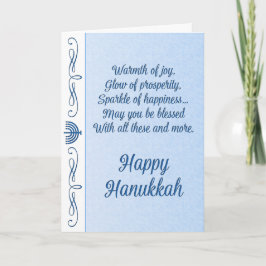 Gesegnet Hanukkah Feiertagskarte