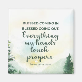 Gesegnet hineingehen, Bibelverse verlassen Wasserf Magnet