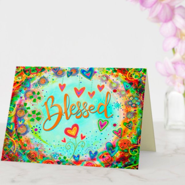 Gesegnet Hübsche florale Inspiration für sie Karte (Von Creator hochgeladen)