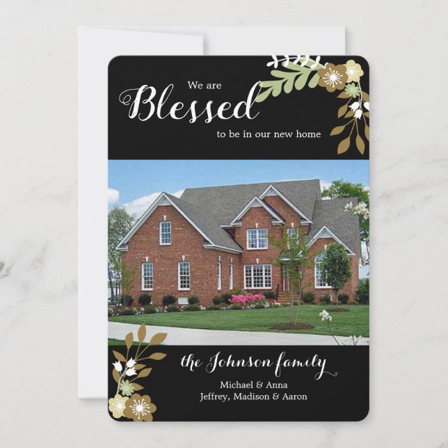 Gesegnet, in der Ankündigung von Neuer Zuhause zu  (Vorderseite)