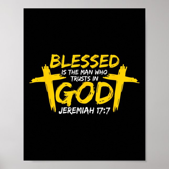 Gesegnet ist der Mann, der Gott vertraut - Christl Poster (Vorne)