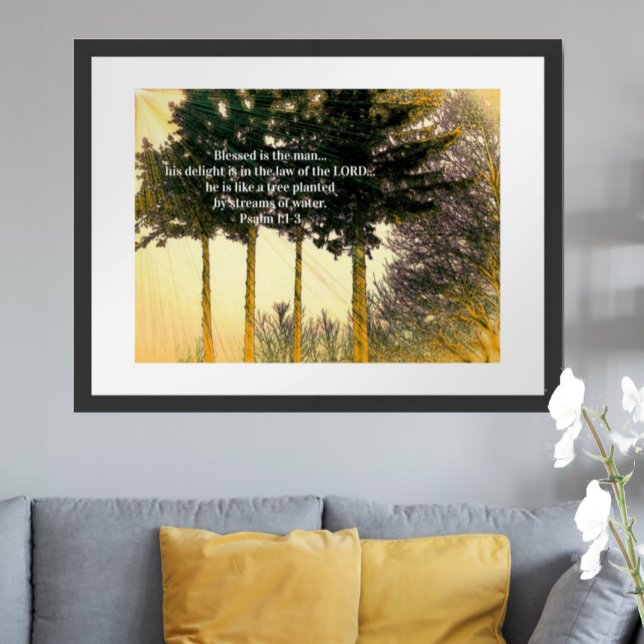 Gesegnet ist der Mann Poster (To see frame pricing, please enter your frame and mat options.)