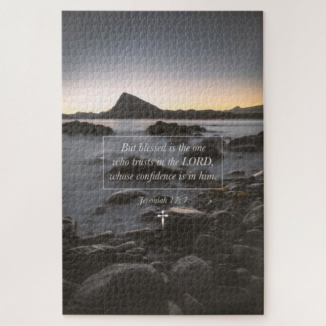 Gesegnet ist derjenige, der dem Herrn Glauben vert Puzzle (Vertikal)