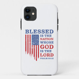 Gesegnet ist die Nation - Christlich Patriotic USA Case-Mate iPhone Hülle