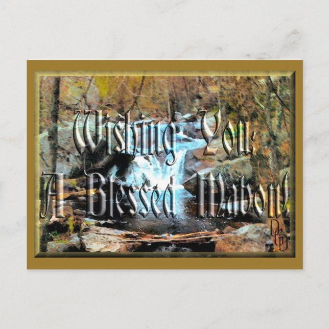 Gesegnet Mabon Postkarte (Vorderseite)