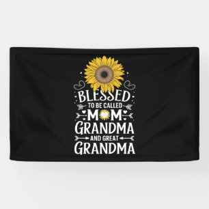 Gesegnet, Mama Oma Great Sunflower genannt zu werd Banner