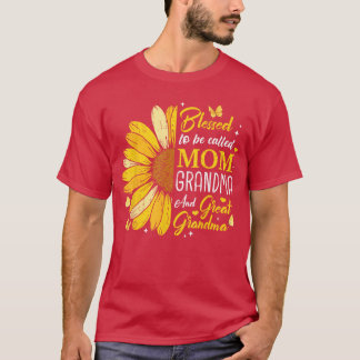 Gesegnet, Mama, Oma, Ur-Oma genannt zu werden Moti T-Shirt