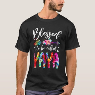 Gesegnet, Mama und Yaya genannt zu werden Florale  T-Shirt
