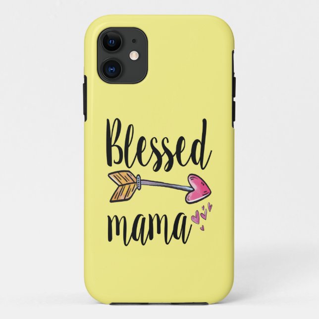 Gesegnet Mama Yellow Case-Mate iPhone Hülle (Rückseite)