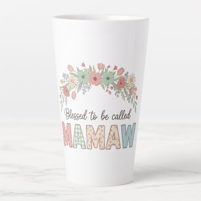 Gesegnet, Mamaw genannt zu werden Milchtasse (Vorderseite)