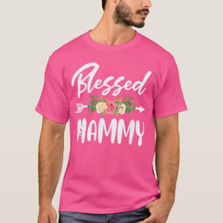 Gesegnet, Mammy Floral Arrow Design Mot genannt zu T-Shirt