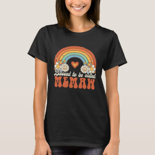 Gesegnet, Memaw Groovy Regenbogen-Mütter genannt z T-Shirt