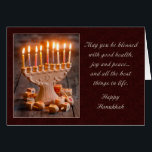 Gesegnet Menorah<br><div class="desc">Teilen Sie diese schöne Hanukka-Karte mit Ihren Freunden und Ihrer Familie,  um die Ferienzeit zu feiern.</div>