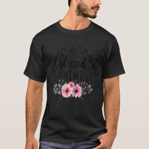 Gesegnet Mimi für Frauen Blumendekoration Mütter T-Shirt