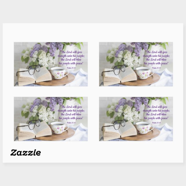 Gesegnet mit dem rechteckigen Sticker (Blatt)