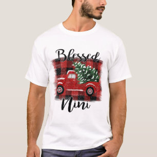 Gesegnet Nini Red Truck Vintage Weihnachtsbaum T-Shirt