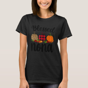 Gesegnet nona Pumpkin Leopard Dankbarkeit dankbar T-Shirt
